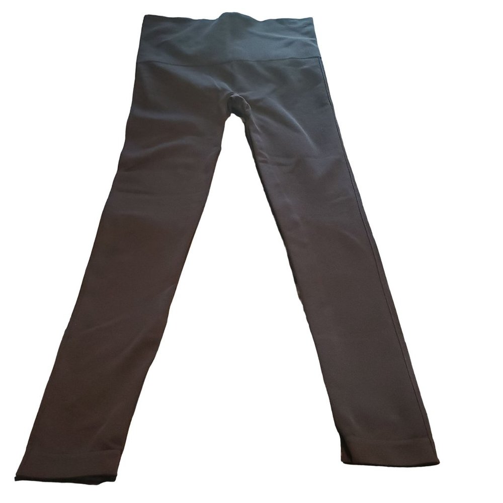 SPANX Sz L Black LOOK AT ME NOW Seamless Leggings #FL3515
